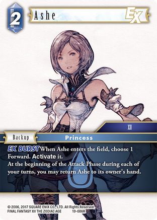 Ashe EX (19-086R) - Rare - From Nightmares