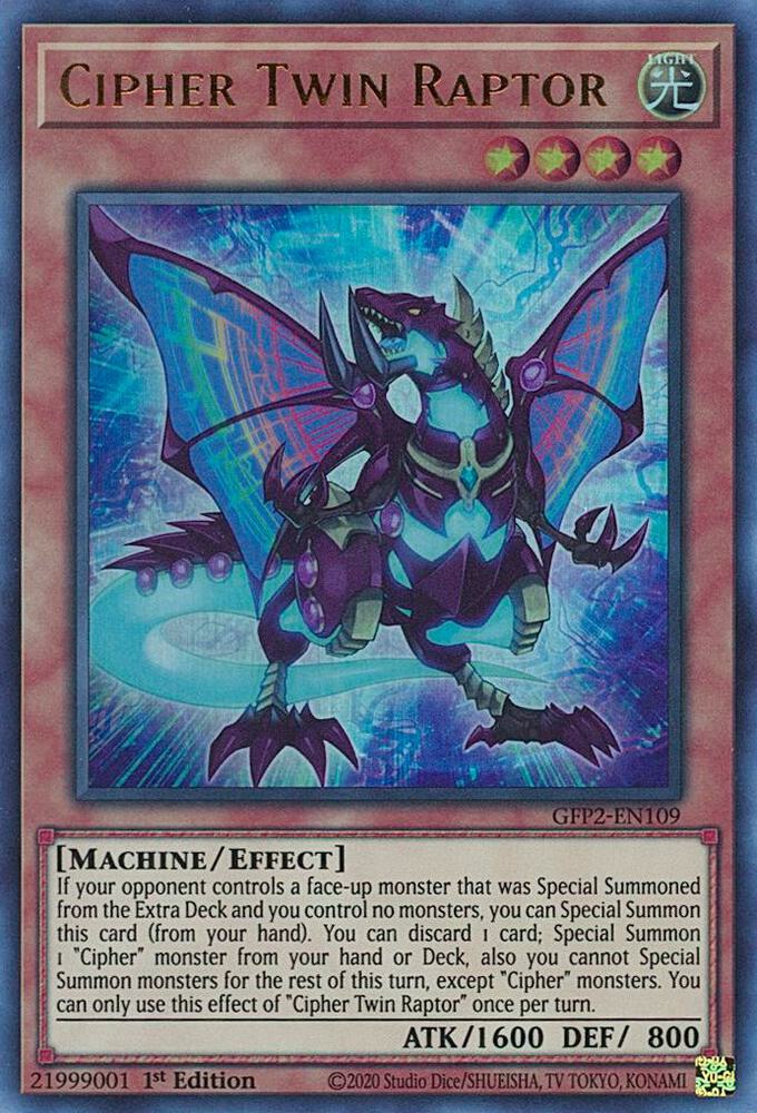 Cipher Twin Raptor GFP2-EN109 (Ghosts From the Past: The 2nd Haunting)  - 1st Edition
