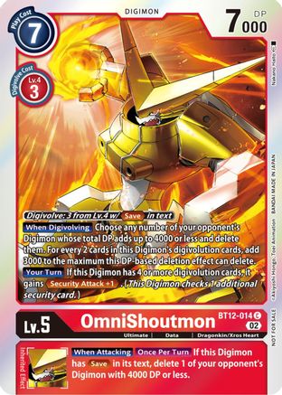 OmniShoutmon (Box Topper) (BT12-014) Foil Common - Across Time