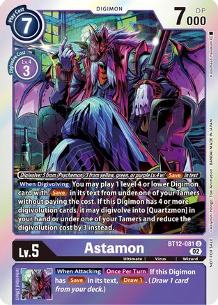 Astamon (Box Topper) (BT12-081) Foil Uncommon - Across Time
