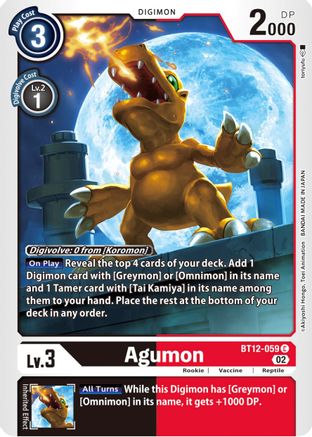 Agumon - BT12-059 (BT12-059)  Common - Across Time