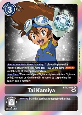 Tai Kamiya (BT12-095) Foil Rare - Across Time