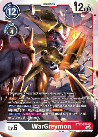 WarGreymon (BT12-070) Foil Super Rare - Across Time