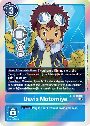 Davis Motomiya (BT12-090) Foil Rare - Across Time
