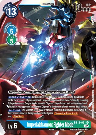 Imperialdramon: Fighter Mode (BT12-031) Foil Super Rare - Across Time
