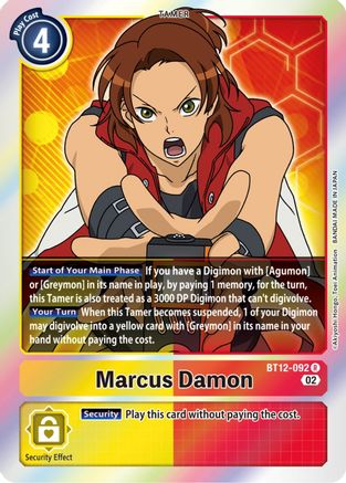 Marcus Damon (BT12-092) Foil Rare - Across Time