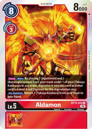 Aldamon (BT12-015) Foil Rare - Across Time