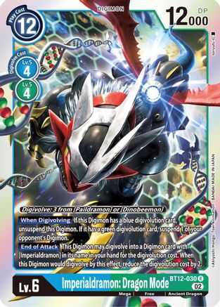Imperialdramon: Dragon Mode (BT12-030) Foil Rare - Across Time