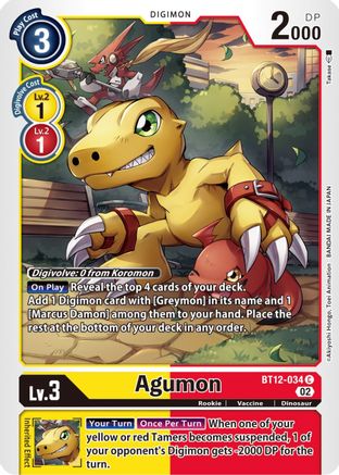 Agumon - BT12-034 (BT12-034)  Common - Across Time