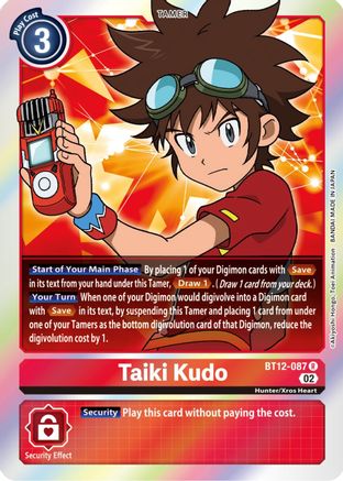 Taiki Kudo (BT12-087) Foil Rare - Across Time