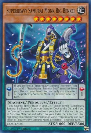 Superheavy Samurai Monk Big Benkei (CYAC-EN007) - Common - Cyberstorm Access