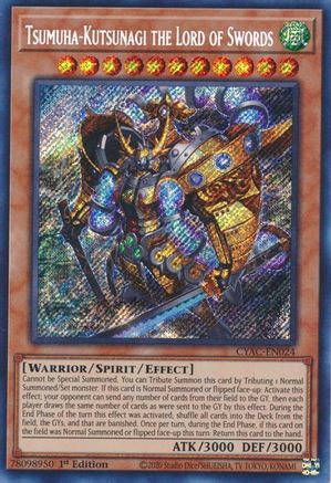 Tsumuha-Kutsunagi the Lord of Swords (CYAC-EN024) - Secret Rare - Cyberstorm Access