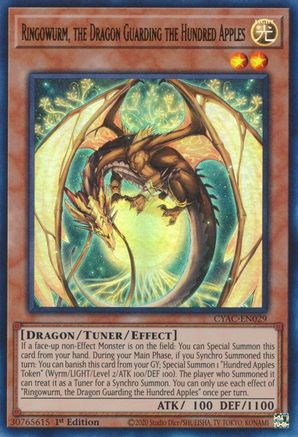 Ringowurm, the Dragon Guarding the Hundred Apples (CYAC-EN029) - Ultra Rare - 1st Edition - Cyberstorm Access