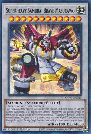 Superheavy Samurai Brave Masurawo (CYAC-EN039) - Ultra Rare - 1st Edition - Cyberstorm Access