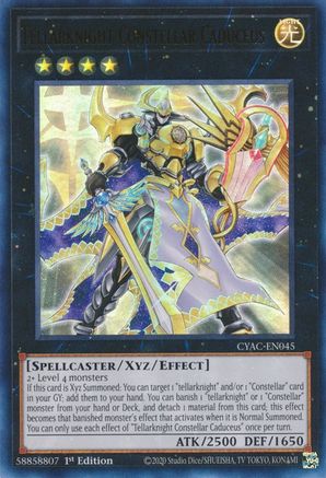 Tellarknight Constellar Caduceus (CYAC-EN045) - Ultra Rare - 1st Edition - Cyberstorm Access