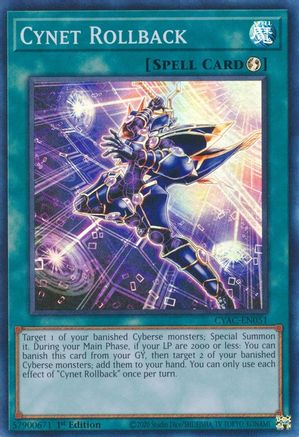 Cynet Rollback (CYAC-EN051) - Super Rare - 1st Edition - Cyberstorm Access