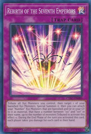 Rebirth of the Seventh Emperors (CYAC-EN099) - Super Rare - Cyberstorm Access