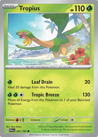 Tropius - 007/193 7  - Common - SV02: Paldea Evolved