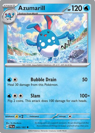 Azumarill 45  - Uncommon - SV02: Paldea Evolved
