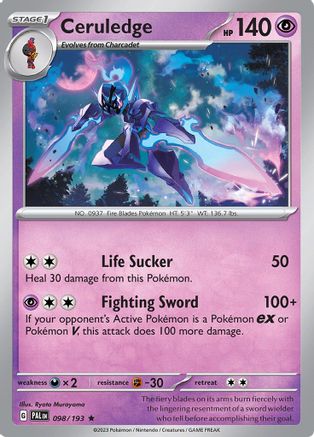 Ceruledge 98 Holofoil - Rare - SV02: Paldea Evolved