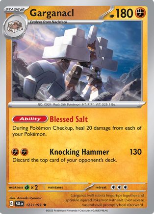 Garganacl 123 Holofoil - Rare - SV02: Paldea Evolved