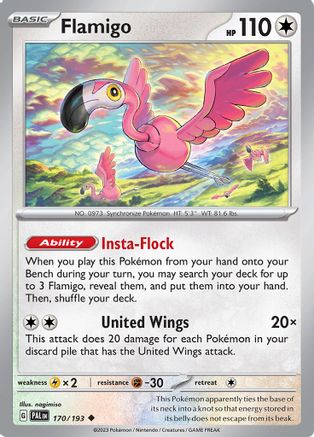 Flamigo 170  - Uncommon - SV02: Paldea Evolved