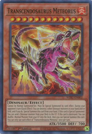 Transcendosaurus Meteorus (WISU-EN002) - Super Rare - 1st Edition - Wild Survivors