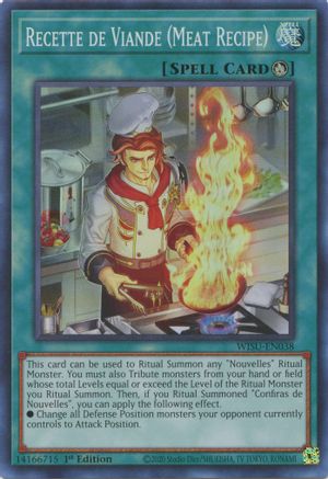 Recette de Viande (Meat Recipe) (WISU-EN038) - Super Rare - Wild Survivors