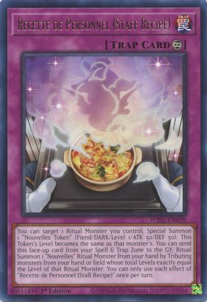 Recette de Personnel (Staff Recipe) (WISU-EN039) - Rare - 1st Edition - Wild Survivors