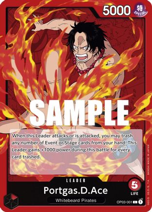 Portgas.D.Ace (OP03-001) - Normal Leader - Pillars of Strength