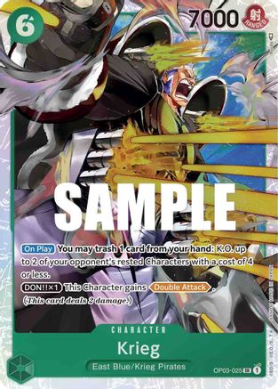 Krieg (OP03-025) - Foil Super Rare - Pillars of Strength