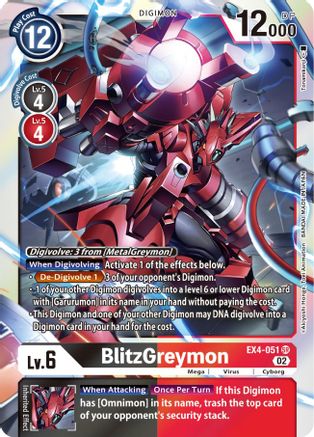 BlitzGreymon (EX4-051) Foil Super Rare - Alternative Being Booster