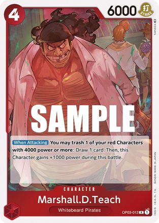 Marshall.D.Teach (OP03-012) - Foil Rare - Pillars of Strength