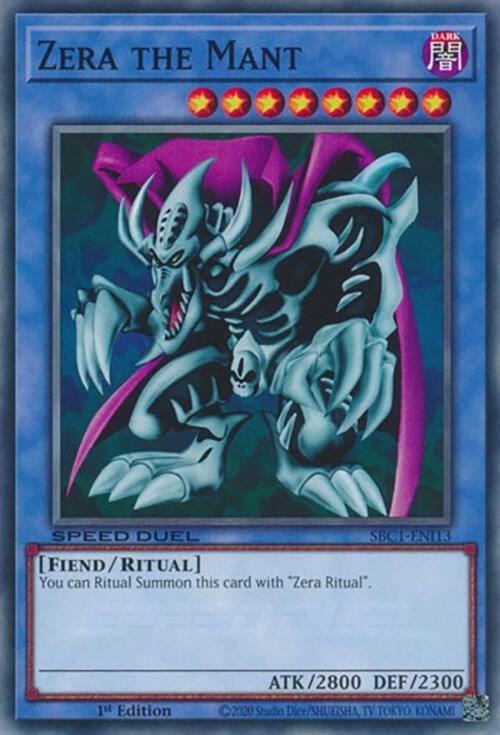 Zera the Mant SBC1-ENI13 (Speed Duel: Streets of Battle City)  - 1st Edition