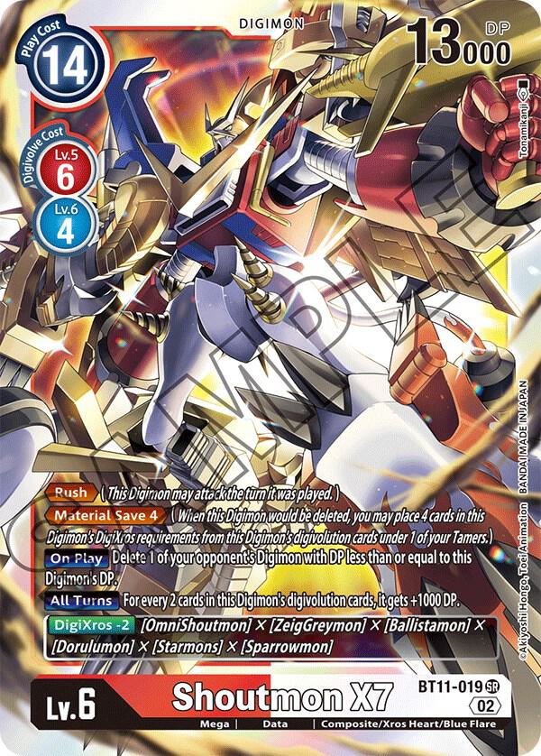 Shoutmon X7 BT11-019 SR (Dimensional Phase)  - Foil