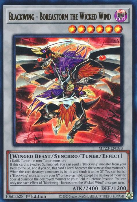 Blackwing Boreastorm the Wicked Wind MP23-EN188 (25th Anniversary Tin: Dueling Heroes Mega Pack)  - 1st Edition