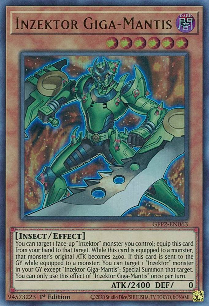 Inzektor Giga-Mantis GFP2-EN063 (Ghosts From the Past: The 2nd Haunting)  - 1st Edition