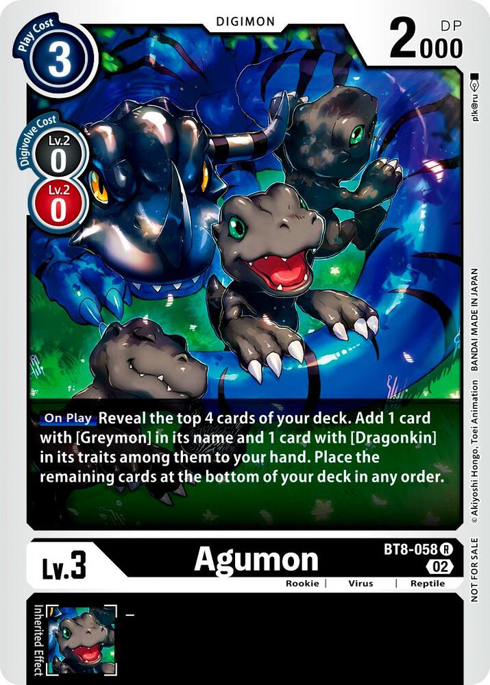 Agumon Xros Encounter Pre Release BT8-058 R (New Awakening) 