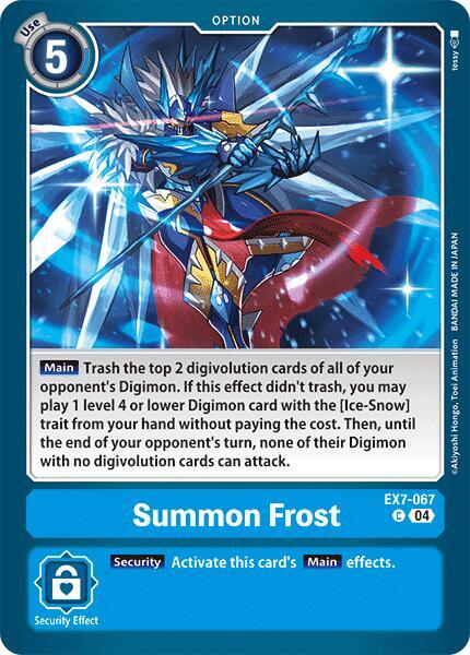 Summon Frost EX7-067 C (Digimon LIBERATOR) 