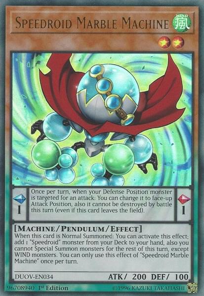 Speedroid Marble Machine DUOV-EN034 (Duel Overload)  - 1st Edition