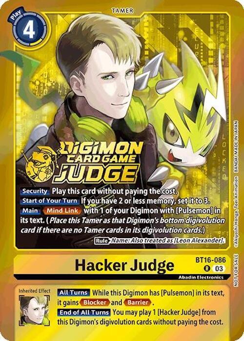 Hacker Judge Judge Pack 6 BT16-086 R (Beginning Observer)  - Foil