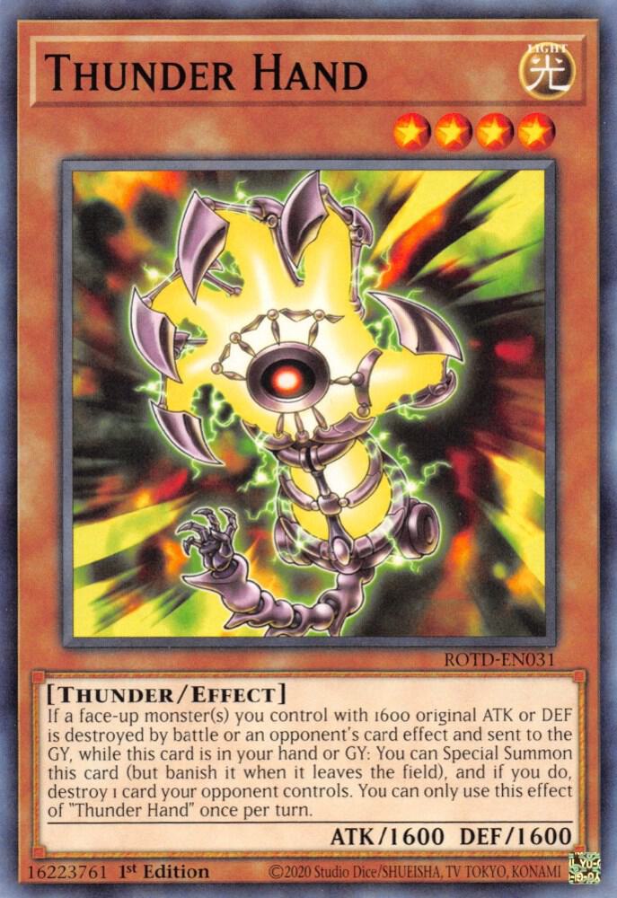 Thunder Hand ROTD-EN031 (Rise of the Duelist)  - 1st Edition