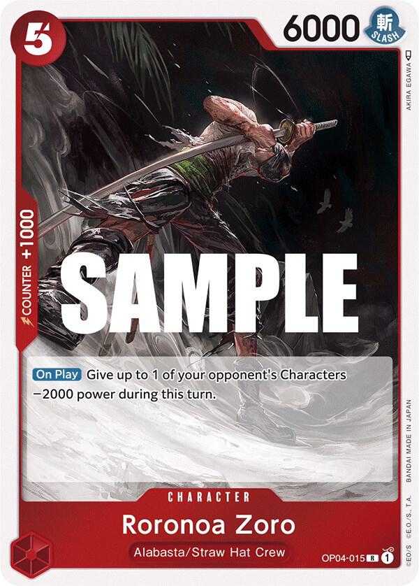 Roronoa Zoro OP04-015 (Kingdoms of Intrigue)  - Foil