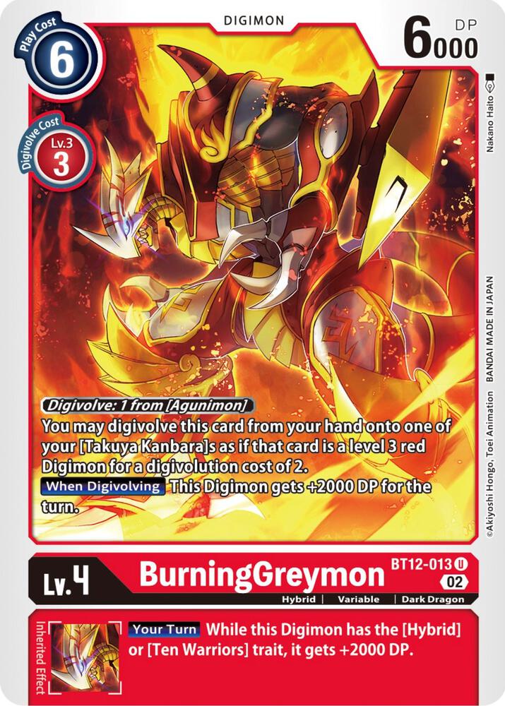 BurningGreymon BT12-013 U (Across Time) 