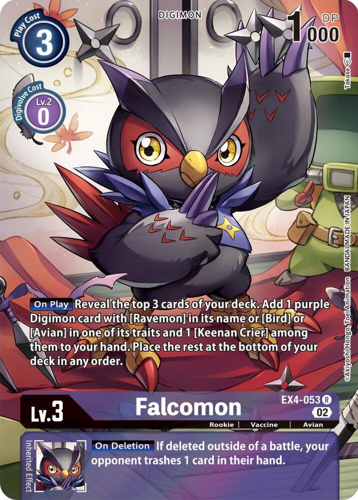 Falcomon Alternate Art EX4-053 R (Alternative Being Booster)  - Foil
