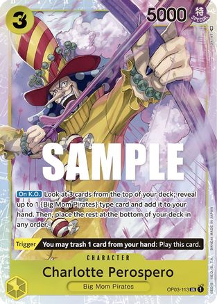 Charlotte Perospero (OP03-113) - Foil Super Rare - Pillars of Strength