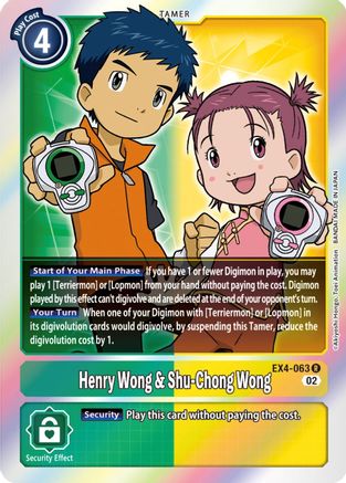 Henry Wong & Shu-Chong Wong (EX4-063) Foil Rare - Alternative Being Booster