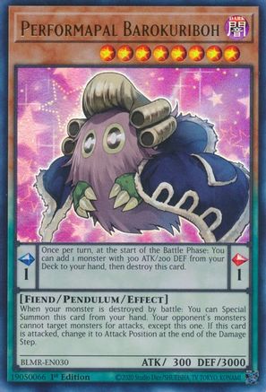 Performapal Barokuriboh (BLMR-EN030) - Ultra Rare - 1st Edition - Battles of Legend: Monstrous Revenge