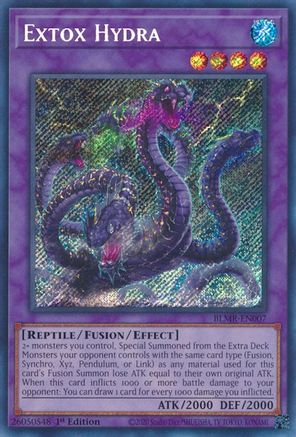 Extox Hydra (BLMR-EN007) - Secret Rare - 1st Edition - Battles of Legend: Monstrous Revenge