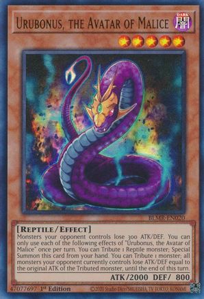 Urubonus, the Avatar of Malice (BLMR-EN020) - Ultra Rare - Battles of Legend: Monstrous Revenge